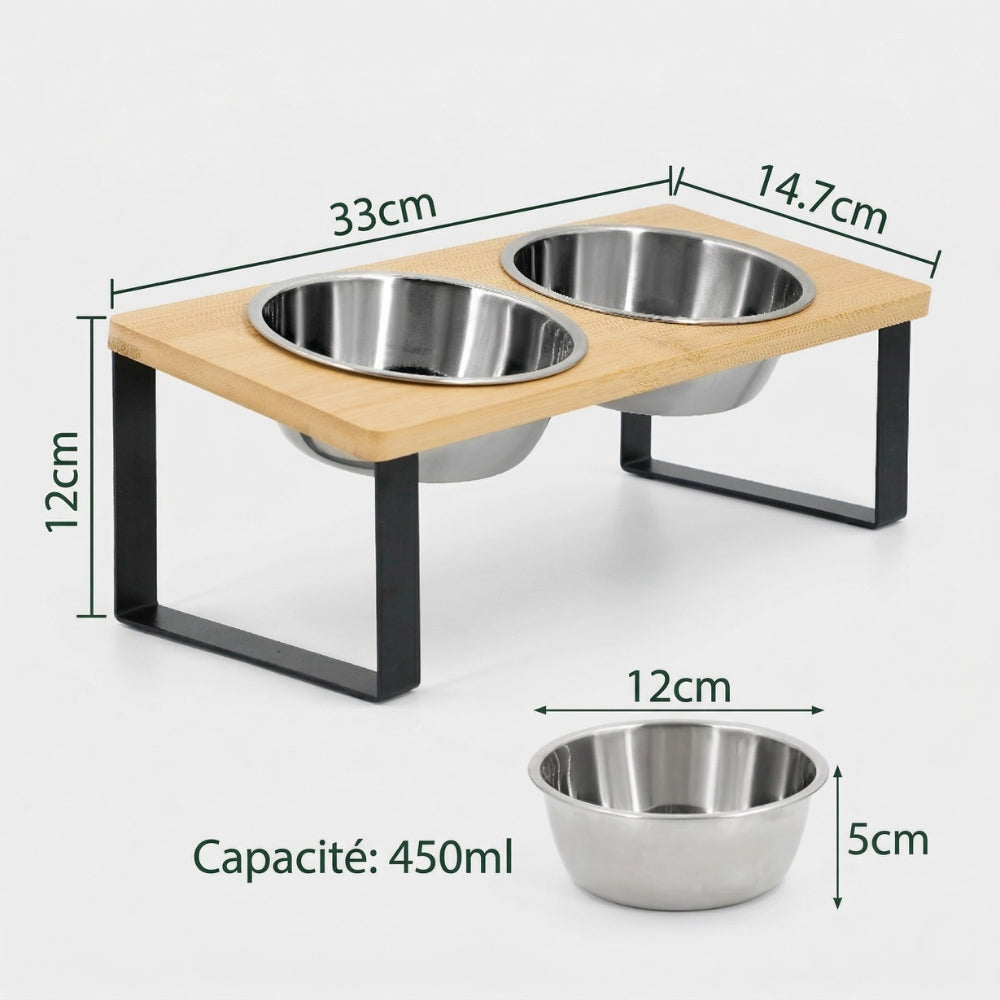 Gamelle Double Inox Chat
