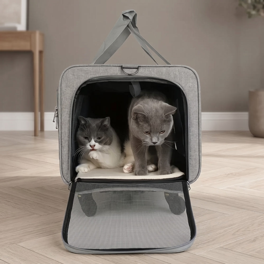 Sac De Transport Pour Chat à Roulette Pour 2 Chat