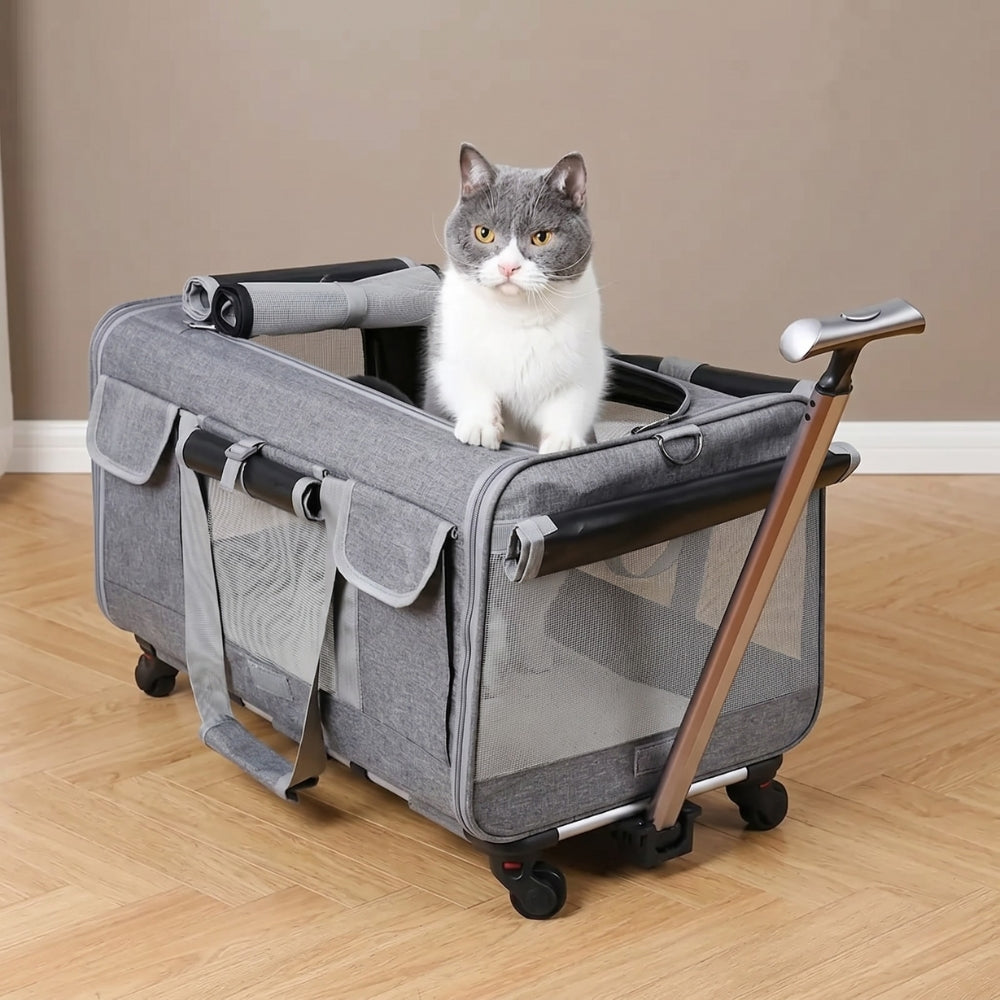 Sac De Transport Pour Chat à Roulette Pour 2 Chat