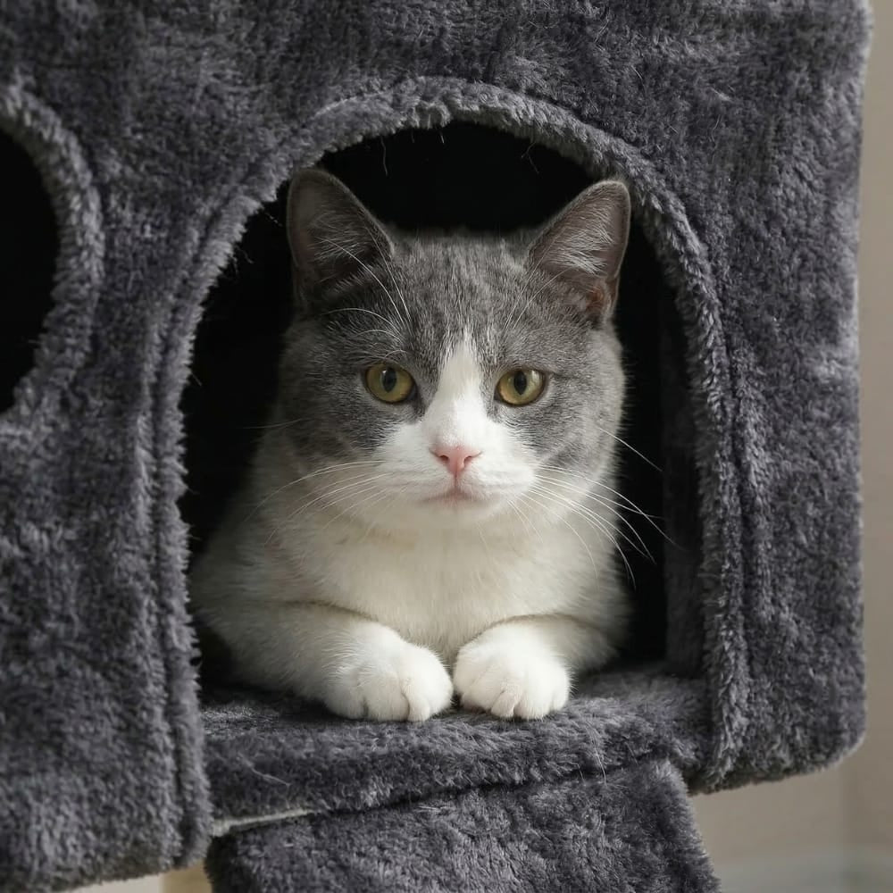 Chat Confort Arbre à Chat Avec Escalier Arbre à Chat Avec Escalier – Offrez-leur Aventure & Confort Unique