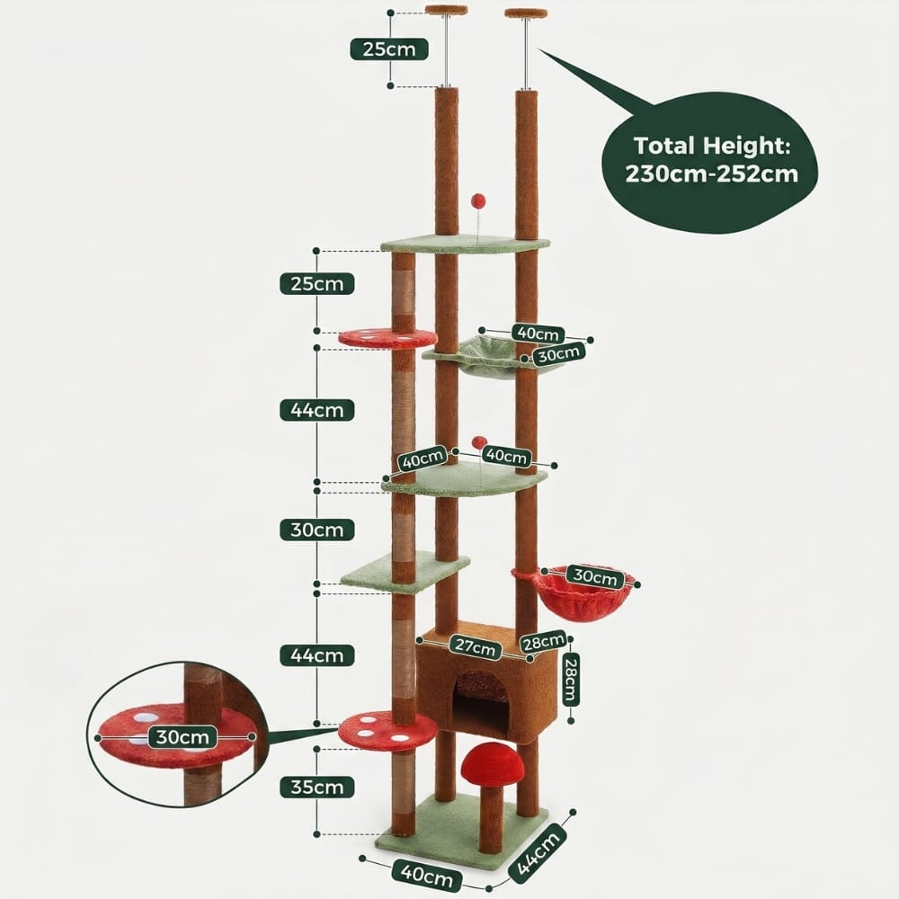 Chat Confort Arbre à Chat Champignon XXL Arbre à Chat Champignon XXL - Adoptez l’espace de jeu XXL
