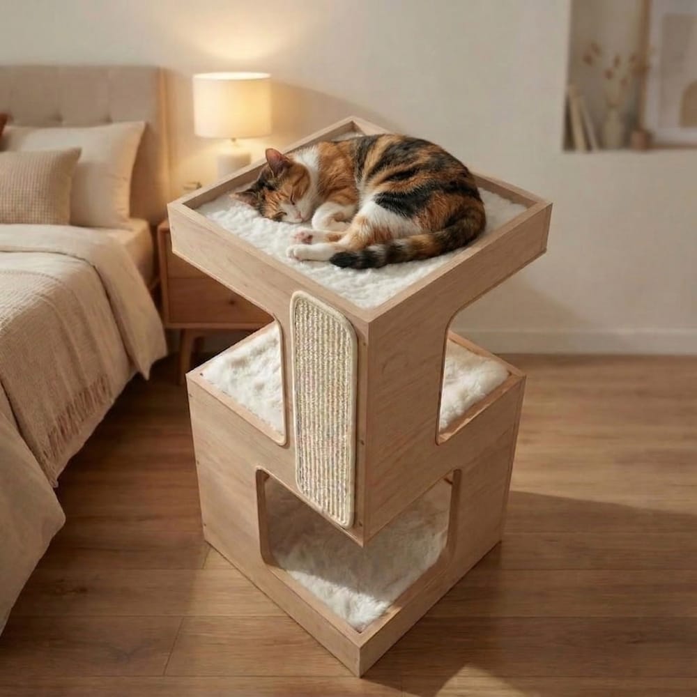 Chat Confort Arbre à Chat Design Moderne Arbre à Chat Design Moderne – Offrez à Votre Chat un Espace Unique !