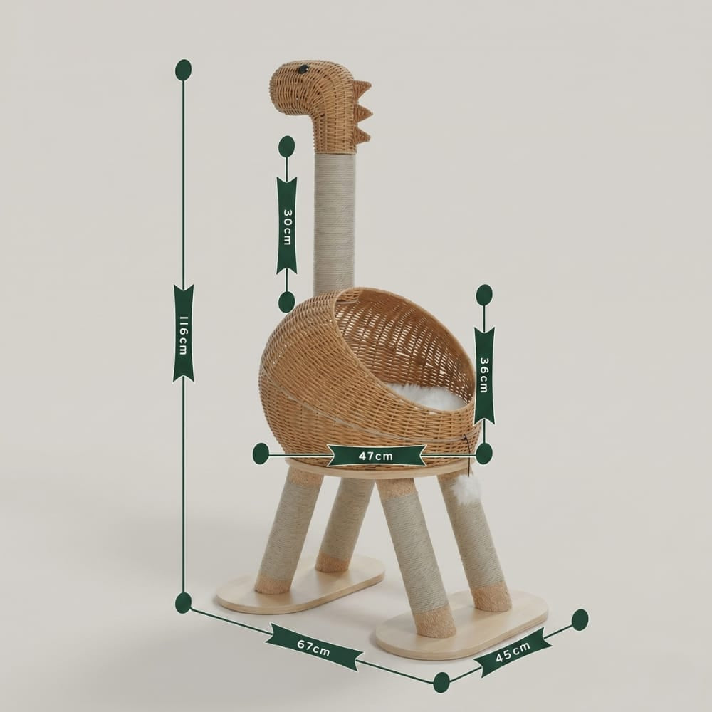 Chat Confort Arbre à Chat Dinosaure Arbre à Chat Dinosaure : Jeu assuré, griffes protégées
