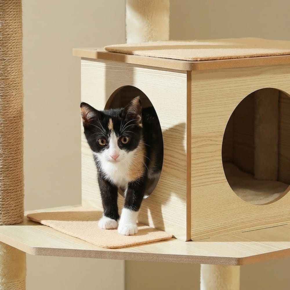 Chat Confort Arbre à Chat en Bois Design Arbre à Chat en Bois Design Adoptez-le: style & confort
