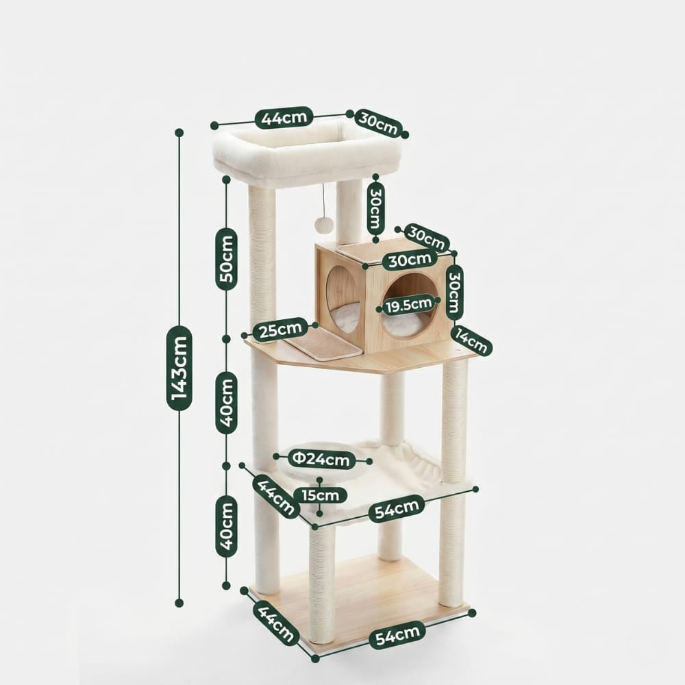 Chat Confort Arbre à Chat en Bois Design Arbre à Chat en Bois Design Adoptez-le: style & confort