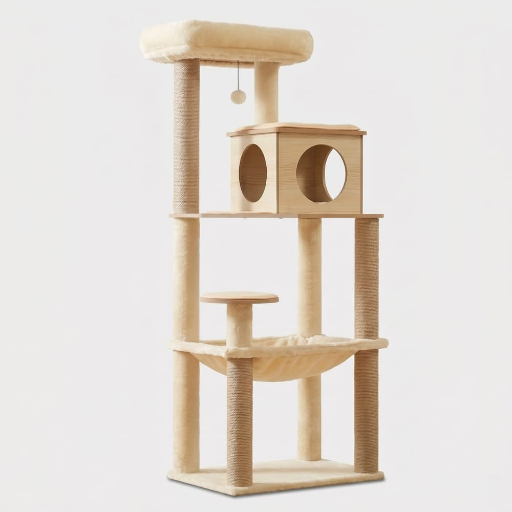 Chat Confort Arbre à Chat en Bois Design Arbre à Chat en Bois Design Adoptez-le: style & confort