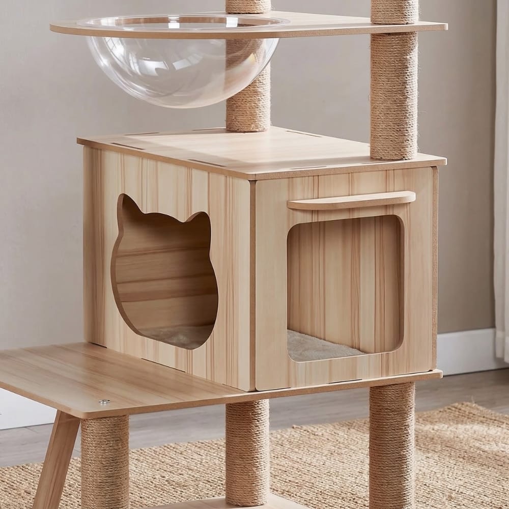 Chat Confort Arbre à Chat en Bois Arbre à Chat en Bois – Offrez à votre chat un paradis naturel unique