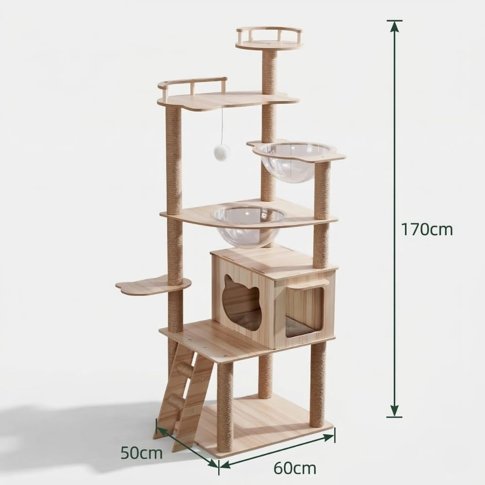 Chat Confort Arbre à Chat en Bois Arbre à Chat en Bois – Offrez à votre chat un paradis naturel unique