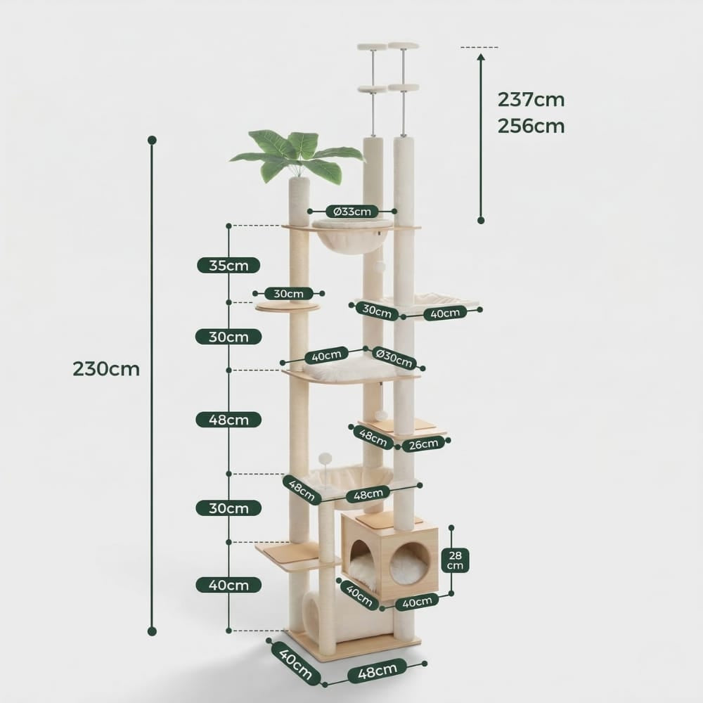 Chat Confort Arbre à Chat Géant Ajustable Arbre à Chat Géant Ajustable – Offrez à votre chat un royaume unique
