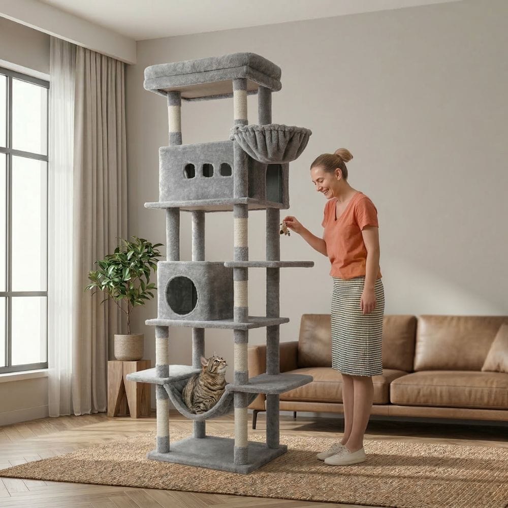 Chat Confort Arbre à Chat Géant Arbre à Chat Géant – Offrez à Votre Chat un Terrain de Jeu Exceptionnel !