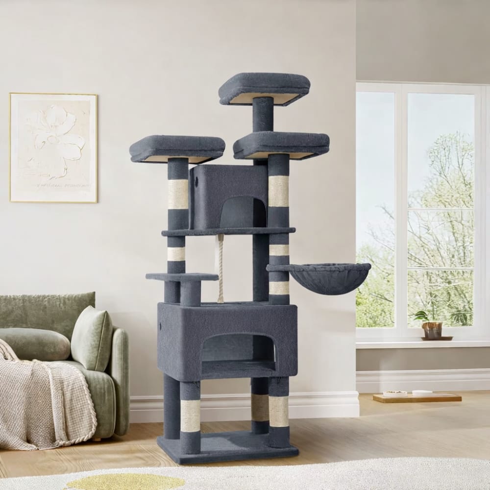 Chat Confort Arbre à Chat Grand Arbre à Chat Grand – Offrez à Votre Félin Un Terrain d’Aventure Unique