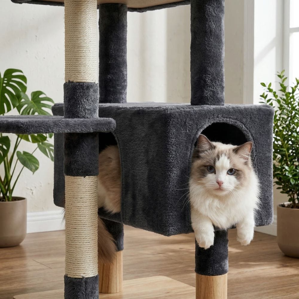 Chat Confort Arbre à Chat Simple Arbre à Chat Simple – Offrez à Votre Chat Confort & Fun!