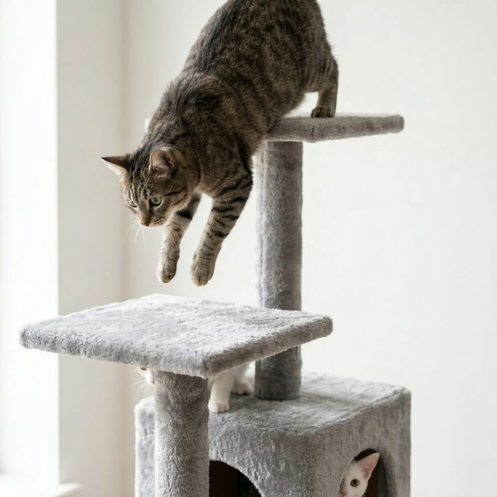 Chat Confort Arbre à Chat Taille Moyenne Arbre à Chat Taille Moyenne – Offrez Confort & Aventure à Votre Félin