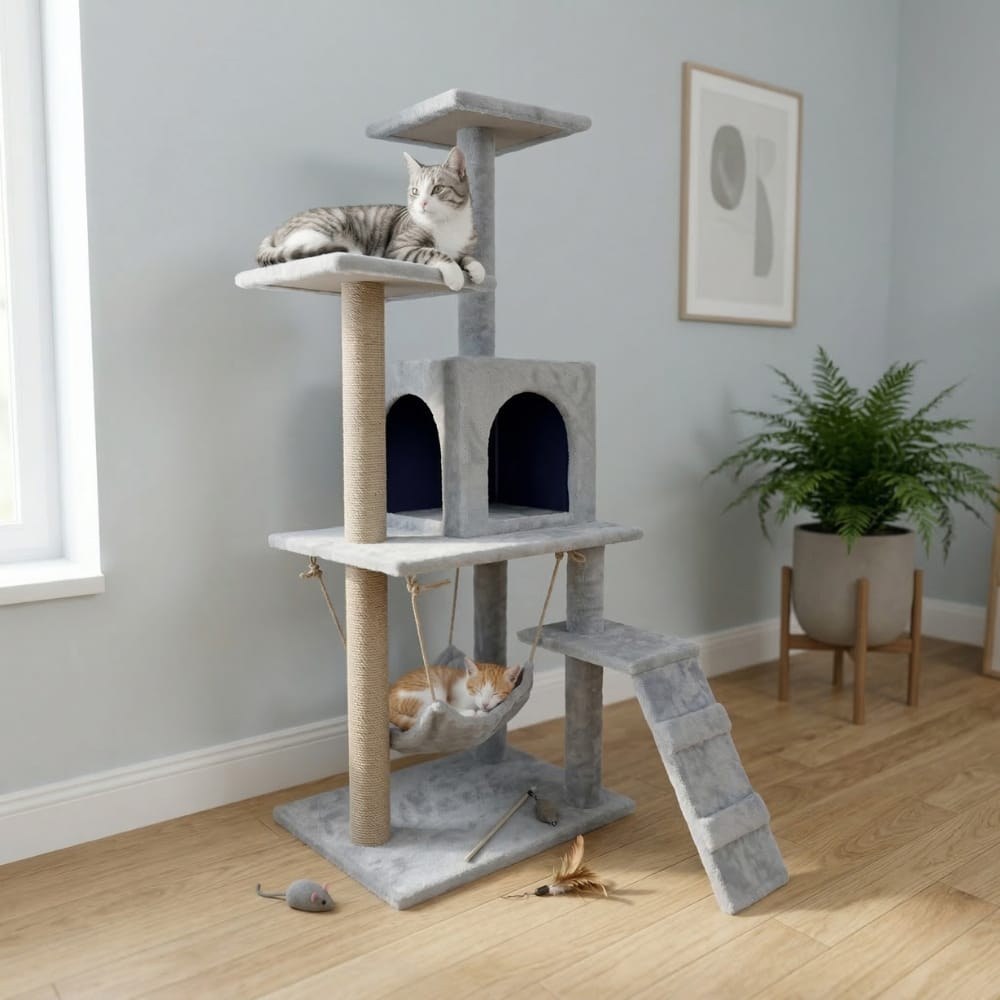 Chat Confort Arbre à Chat Taille Moyenne Arbre à Chat Taille Moyenne – Offrez Confort & Aventure à Votre Félin