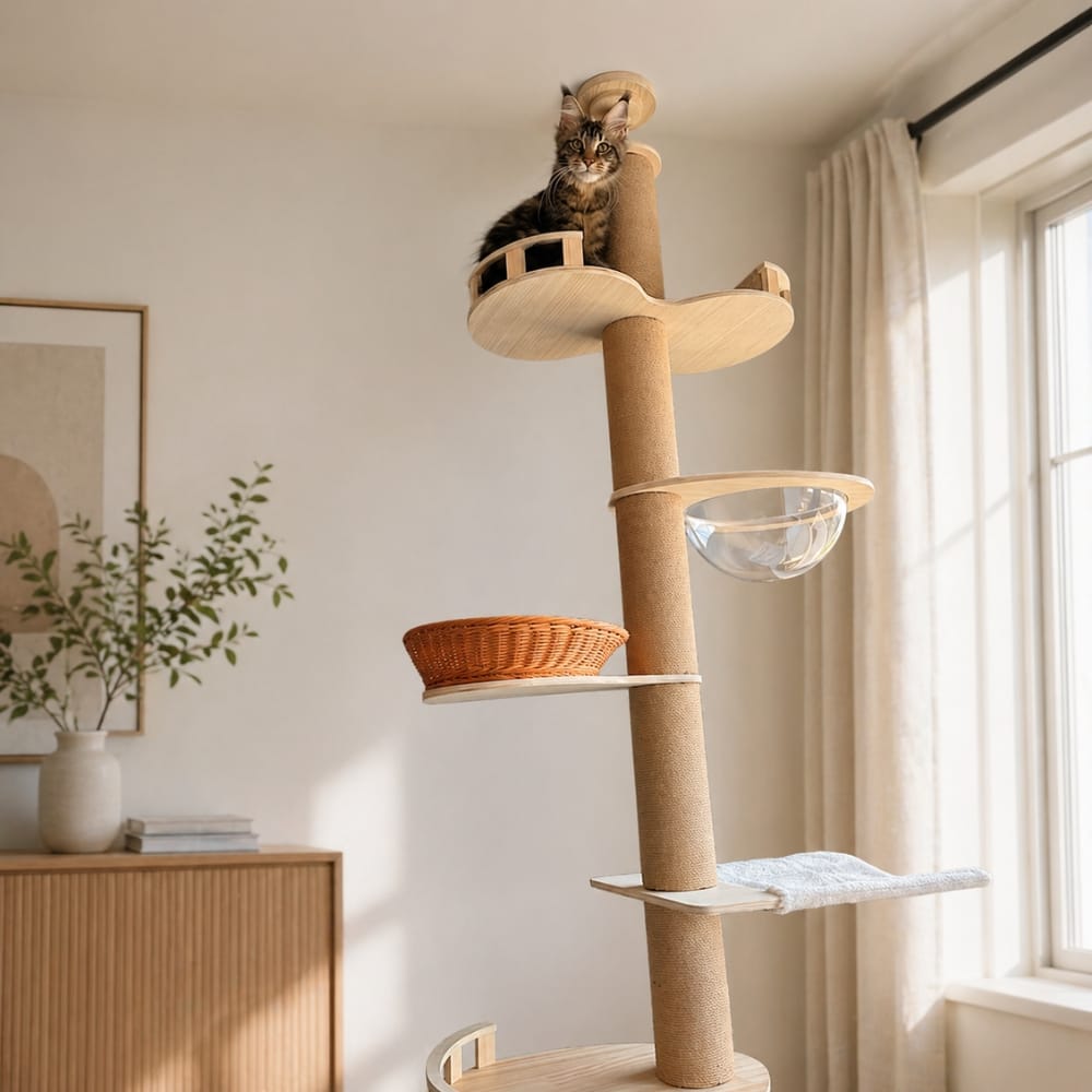 Chat Confort Arbre à Chat XXL Réglable Arbre à Chat XXL Réglable Réglez la hauteur, ultra-luxe