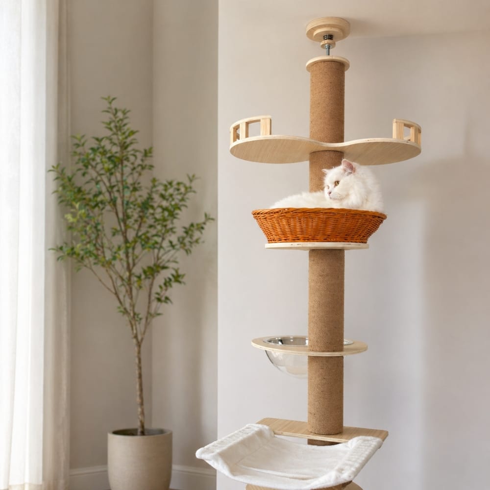 Chat Confort Arbre à Chat XXL Réglable Arbre à Chat XXL Réglable Réglez la hauteur, ultra-luxe