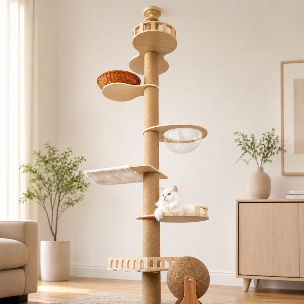 Chat Confort Arbre à Chat XXL Réglable Arbre à Chat XXL Réglable Réglez la hauteur, ultra-luxe