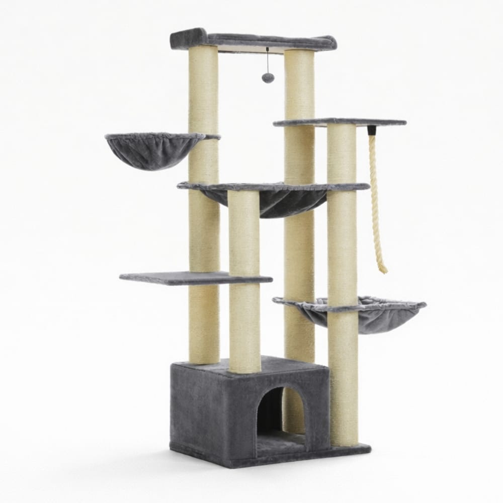 Chat Confort Arbre à Chat XXL Solide Arbre à Chat XXL Solide – Offrez à Votre Chat Confort & Aventure