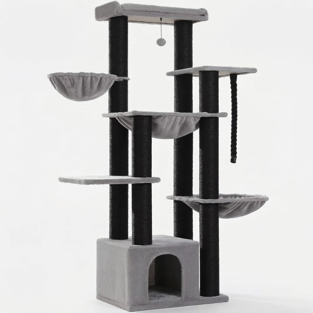 Chat Confort Arbre à Chat XXL Solide Arbre à Chat XXL Solide – Offrez à Votre Chat Confort & Aventure