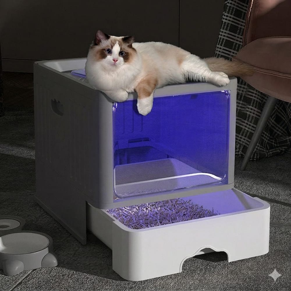 Chat Confort Bac à Litière UV Anti Germes Bac à Litière UV Anti Germes Stop aux microbes
