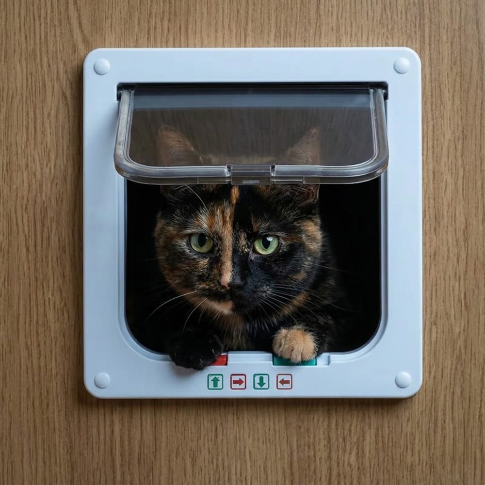 Chat Confort Chatière Chat Chatière Chat Accès libre, isolation parfaite