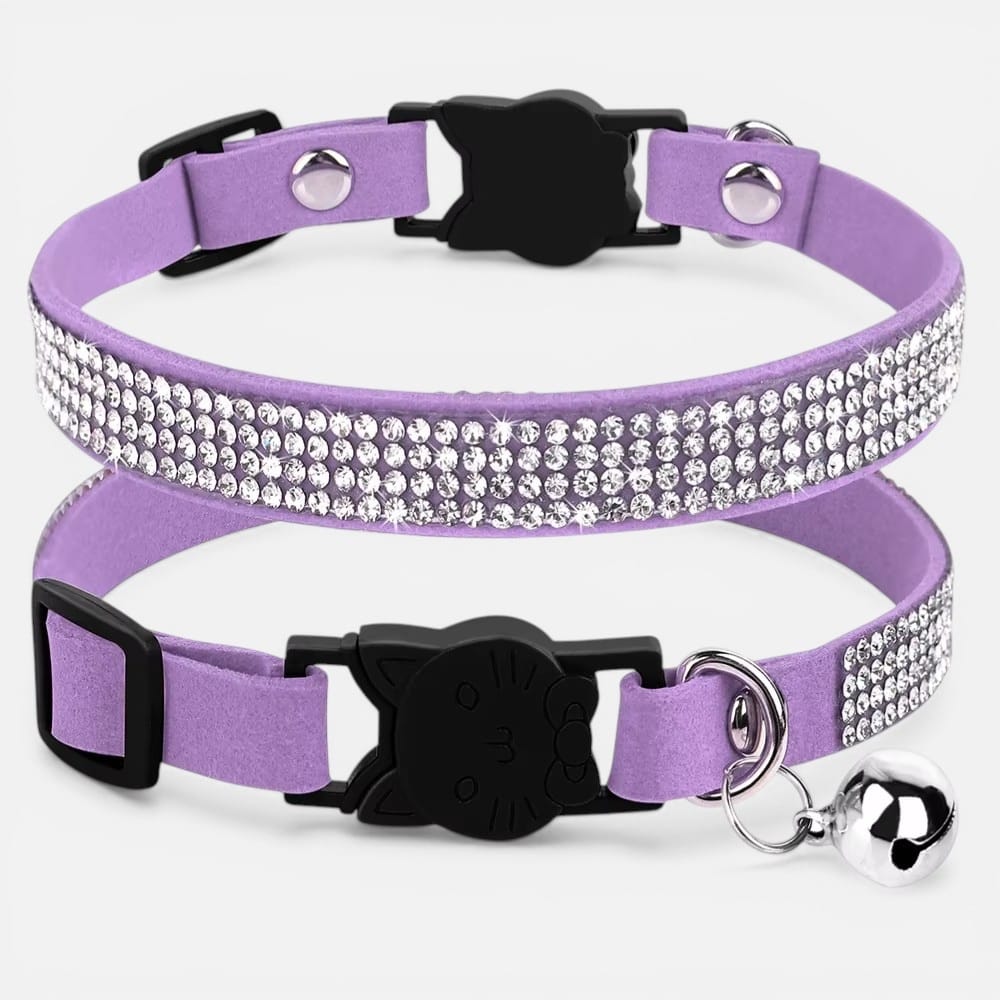 Chat Confort Collier Pour Chat Diamant Collier Chat Diamant : anti étranglement et brillant  !