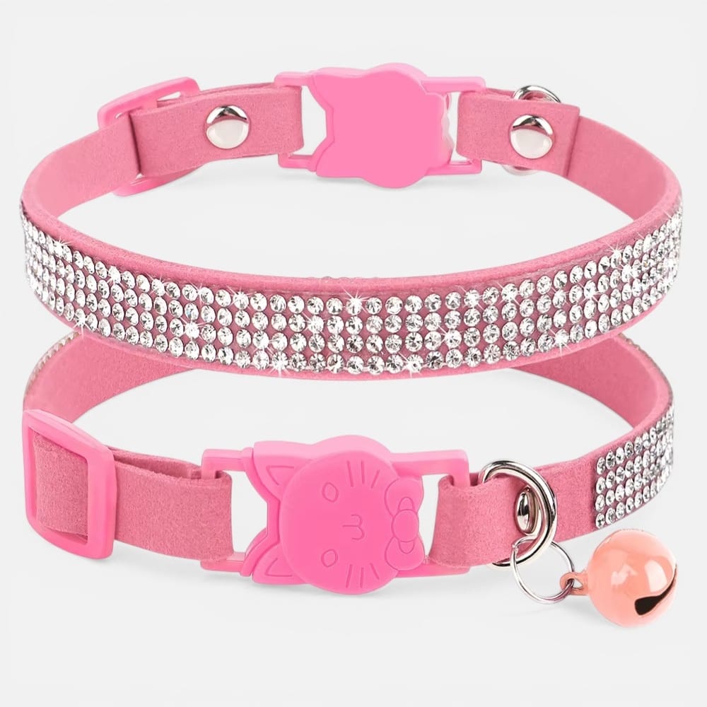 Chat Confort Collier Pour Chat Diamant Collier Chat Diamant : anti étranglement et brillant  !