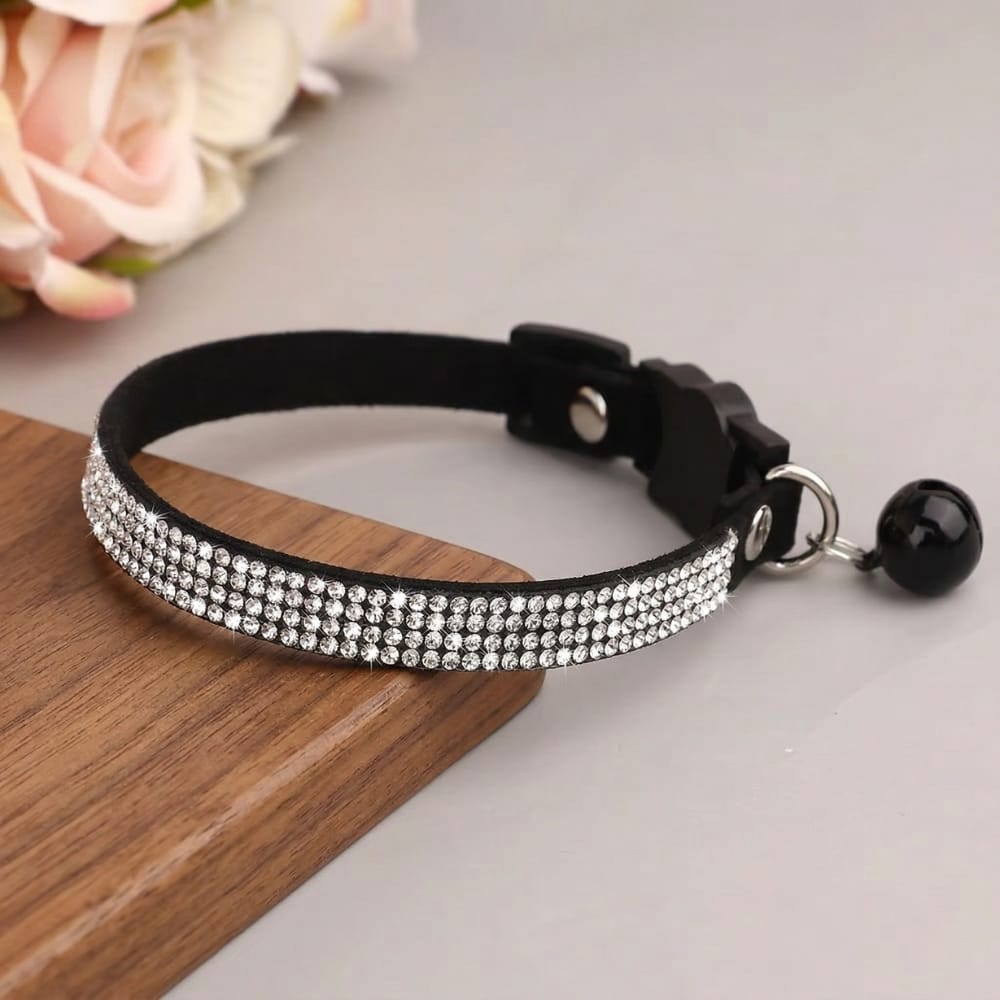 Chat Confort Collier Pour Chat Diamant Collier Chat Diamant : anti étranglement et brillant  !