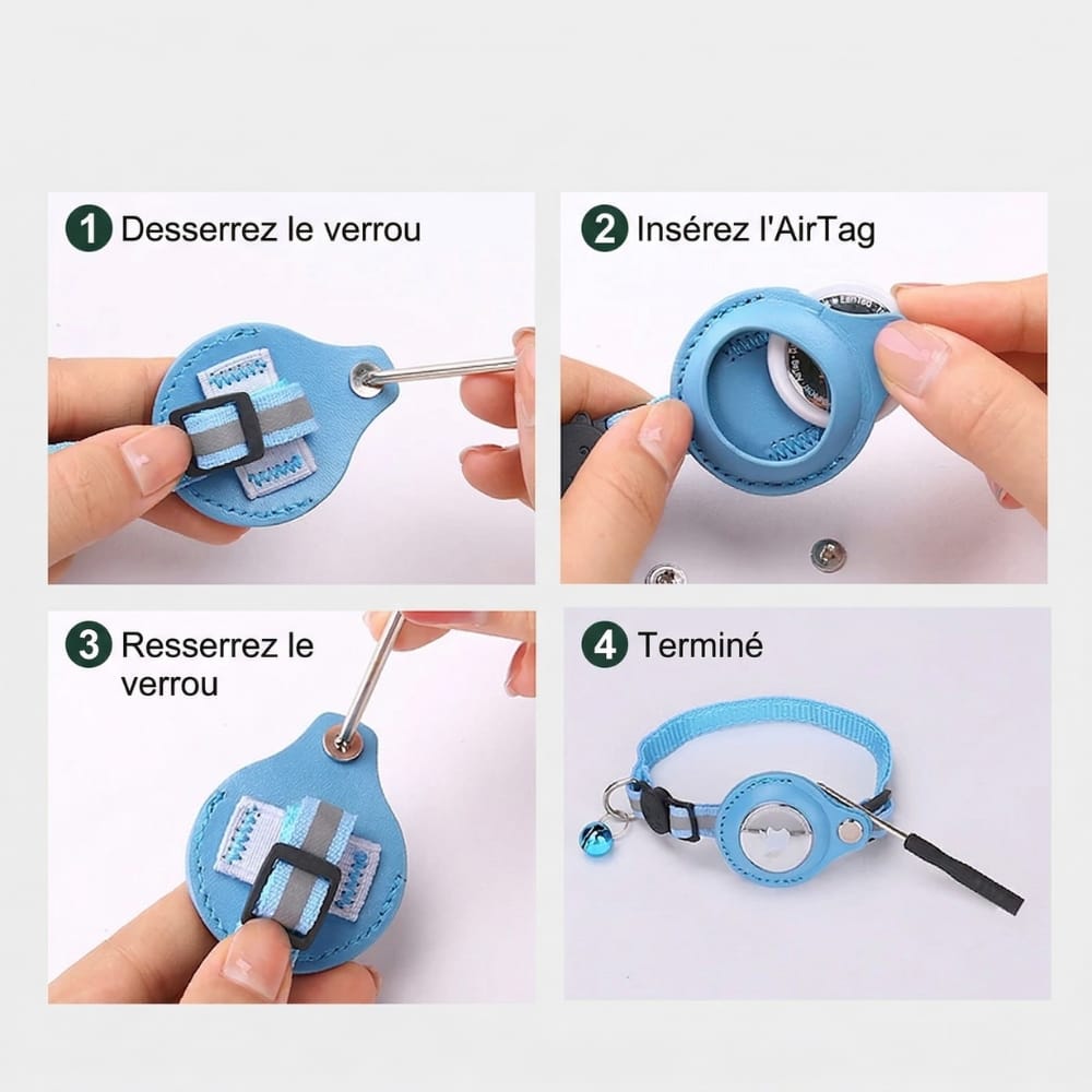 Chat Confort Collier GPS Chat Sans Abonnement Anti Étranglement - Airtag Collier GPS Chat Sans Abonnement Anti Étranglement Sûr!