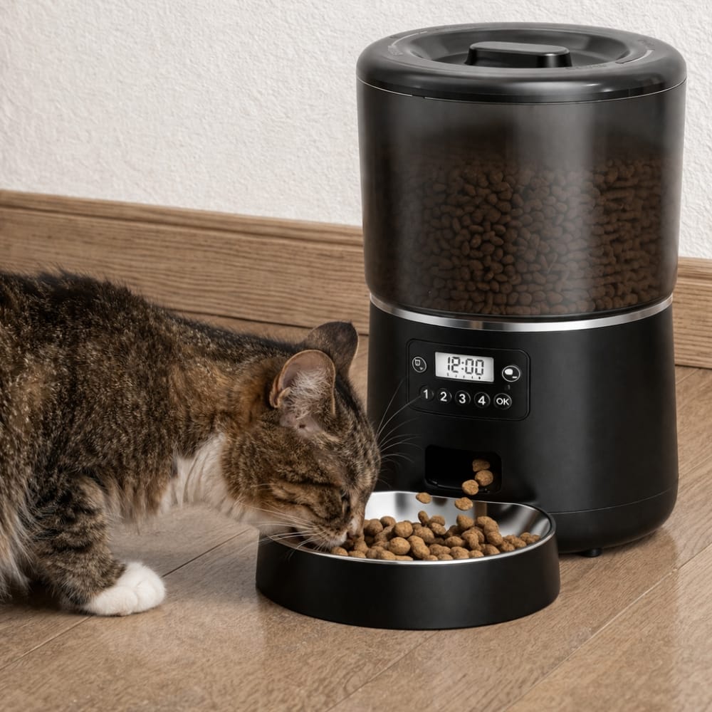 Chat Confort Distributeur de Croquette Programmable 4L Distributeur de Croquette Programmable 4L Sans effort