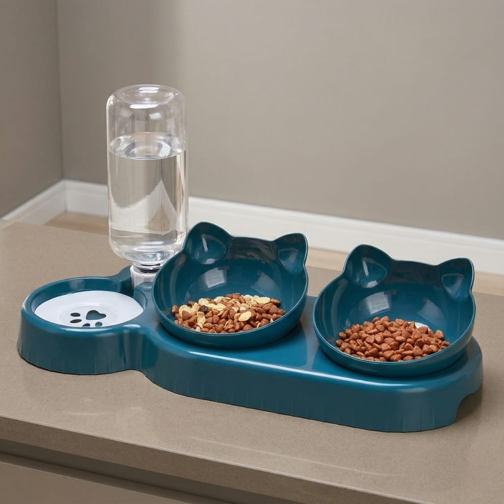 Chat Confort Double Gamelle pour Chat Double Gamelle pour Chat - Repas double, sans stress !