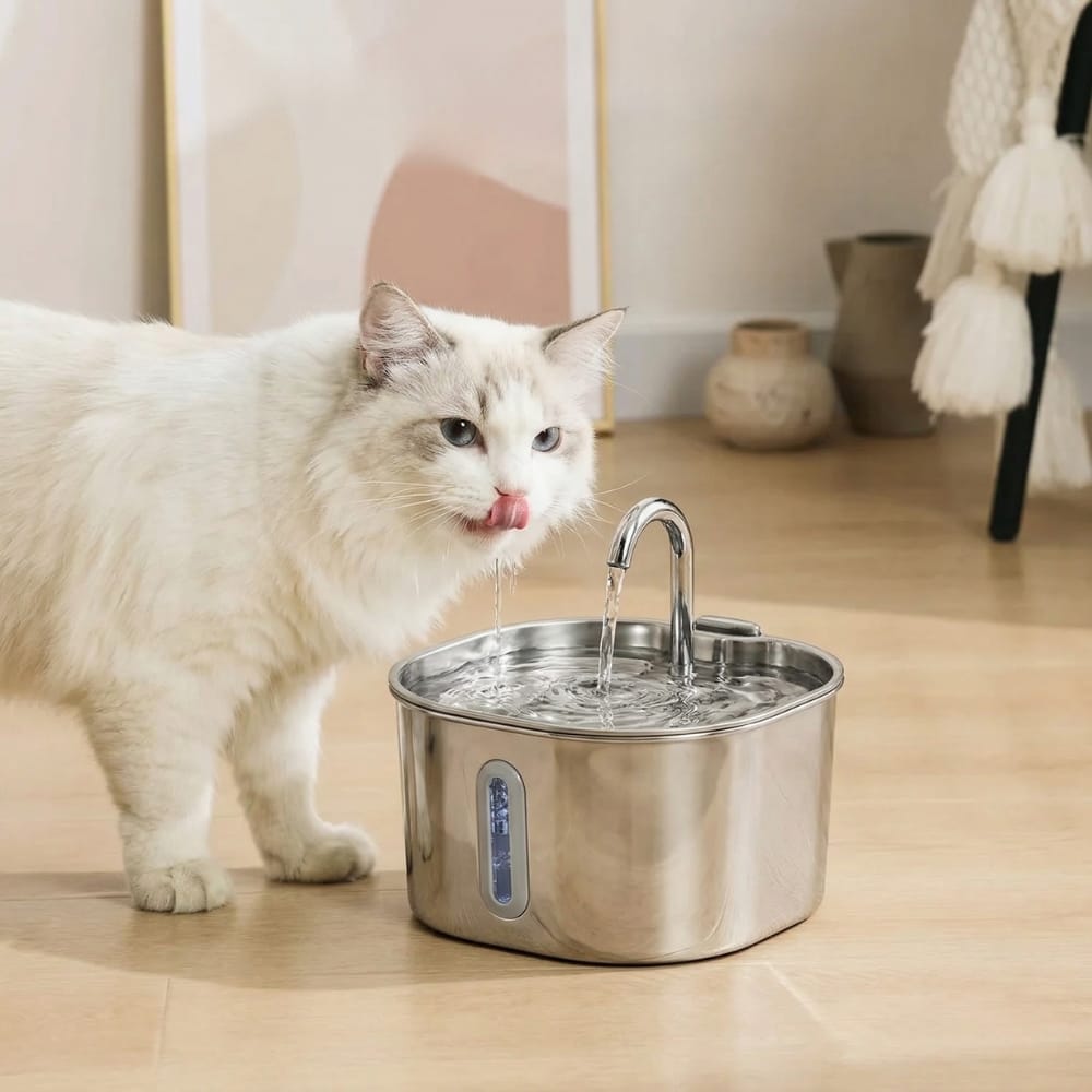 Chat Confort Fontaine à Eau Chat avec Capteur 2.2L Fontaine à Eau Chat avec Capteur 2.2L – Offrez-lui fraîcheur et bien-être