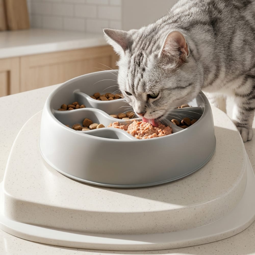 Chat Confort Gamelle Anti Glouton Chat Vague Gamelle Anti Glouton Chat Vague Stoppe le gloutonnage!