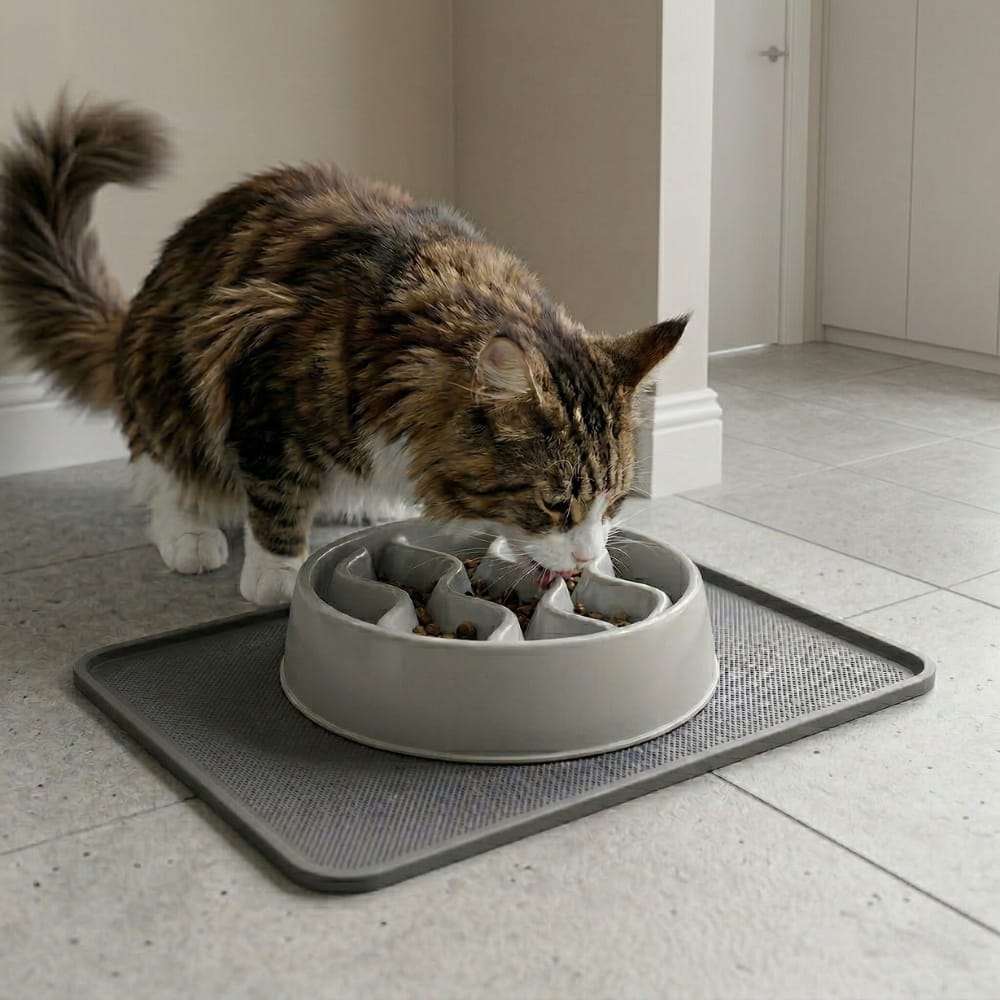 Chat Confort Gamelle Anti Glouton Chat Vague Gamelle Anti Glouton Chat Vague Stoppe le gloutonnage! Image
