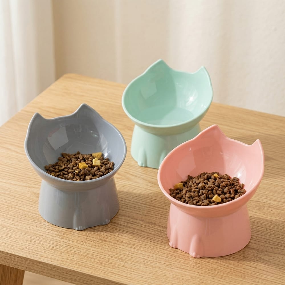 Chat Confort Gamelle Chat Surélevée Anti-Vomissement Gamelle Chat Surélevéé Anti-Vomissement Stop au reflux!