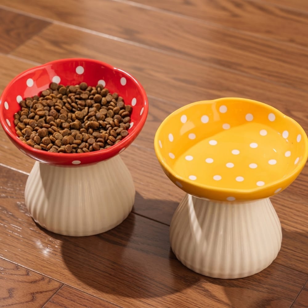 Chat Confort Gamelle Surélevée Champignon Gamelle Surélevée Champignon : Soulage la nuque