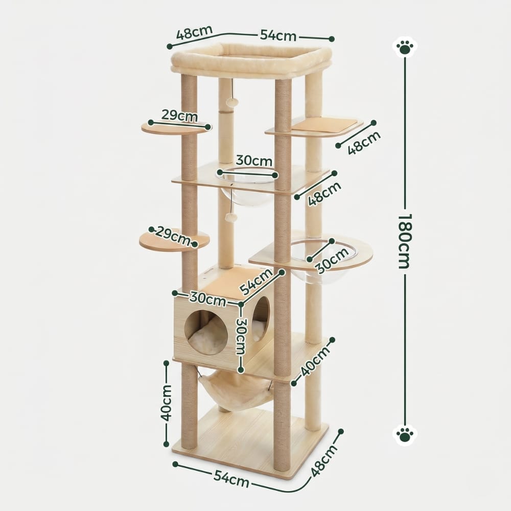 Chat Confort Grand Arbre à Chat en Bois Grand Arbre à Chat en Bois - Offrez du confort à votre chat