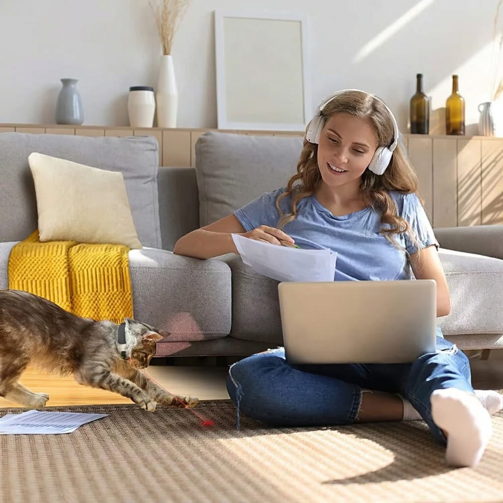 Chat Confort Jouet Collier Laser Pour Chat Jouet Collier Laser Pour Chat Stimulation instantanée ! Image