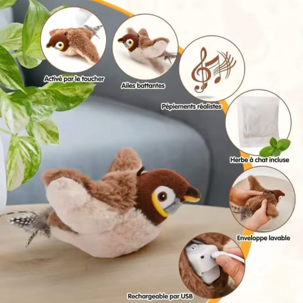 Chat Confort Jouet Pour Chat - Oiseau Anti Ennui Jouet Pour Chat - Oiseau Anti Ennui Occupe ton chat !