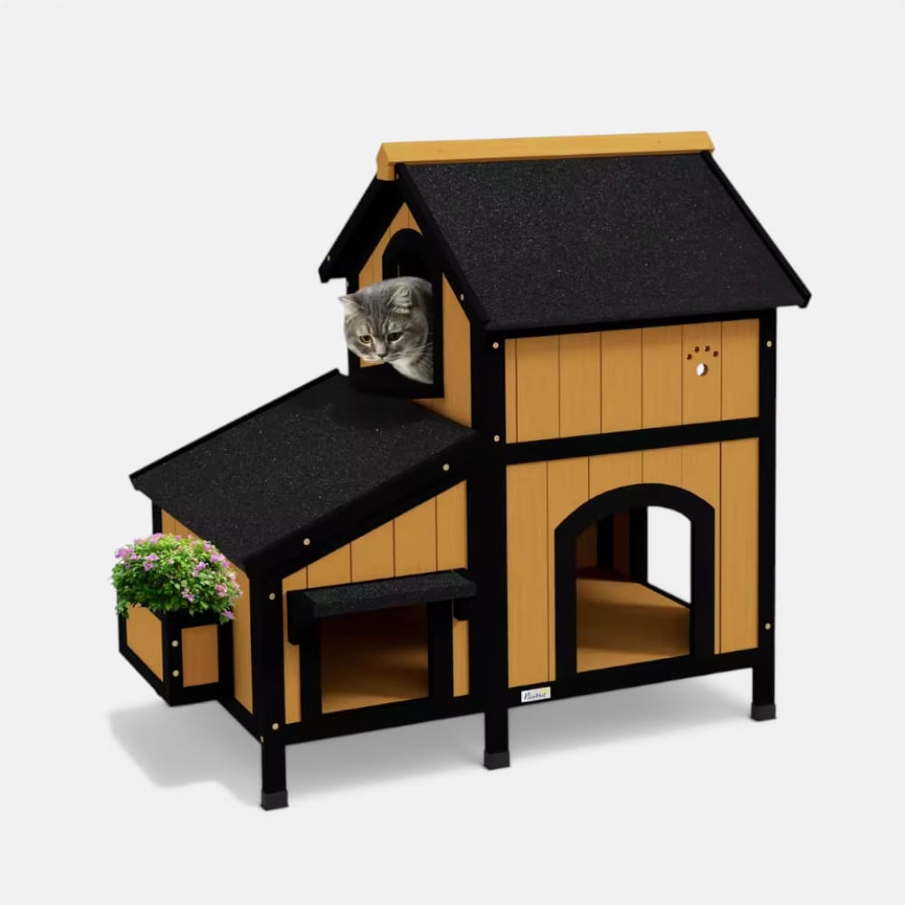Chat Confort Maison Extérieur Pour Chat - Multi Niche Maison Exterieur Pour Chat - Multi Niche Confort dehors
