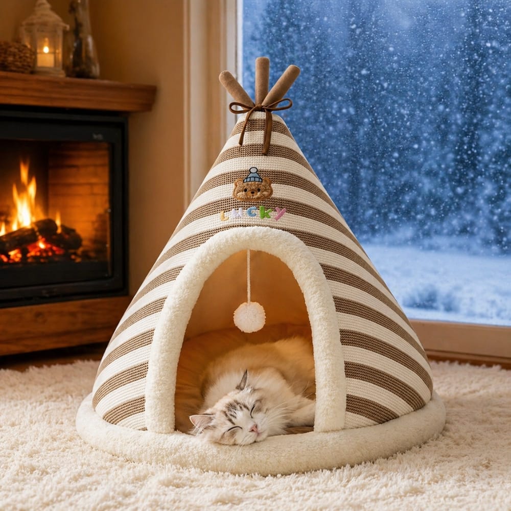 Chat Confort Niche Tipi Pour Chat Niche Tipi Pour Chat Craquez pour son cocon!