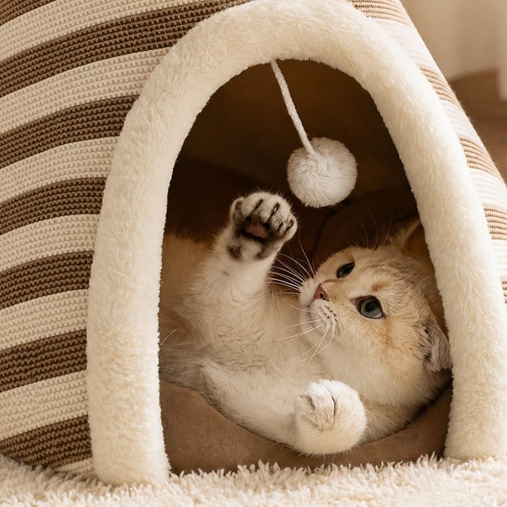Chat Confort Niche Tipi Pour Chat Niche Tipi Pour Chat Craquez pour son cocon!