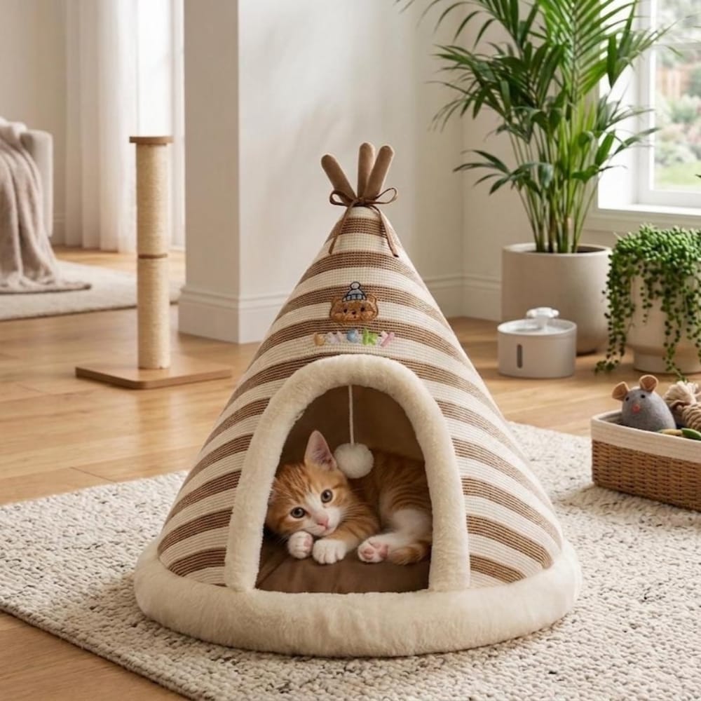 Chat Confort Niche Tipi Pour Chat Niche Tipi Pour Chat Craquez pour son cocon!