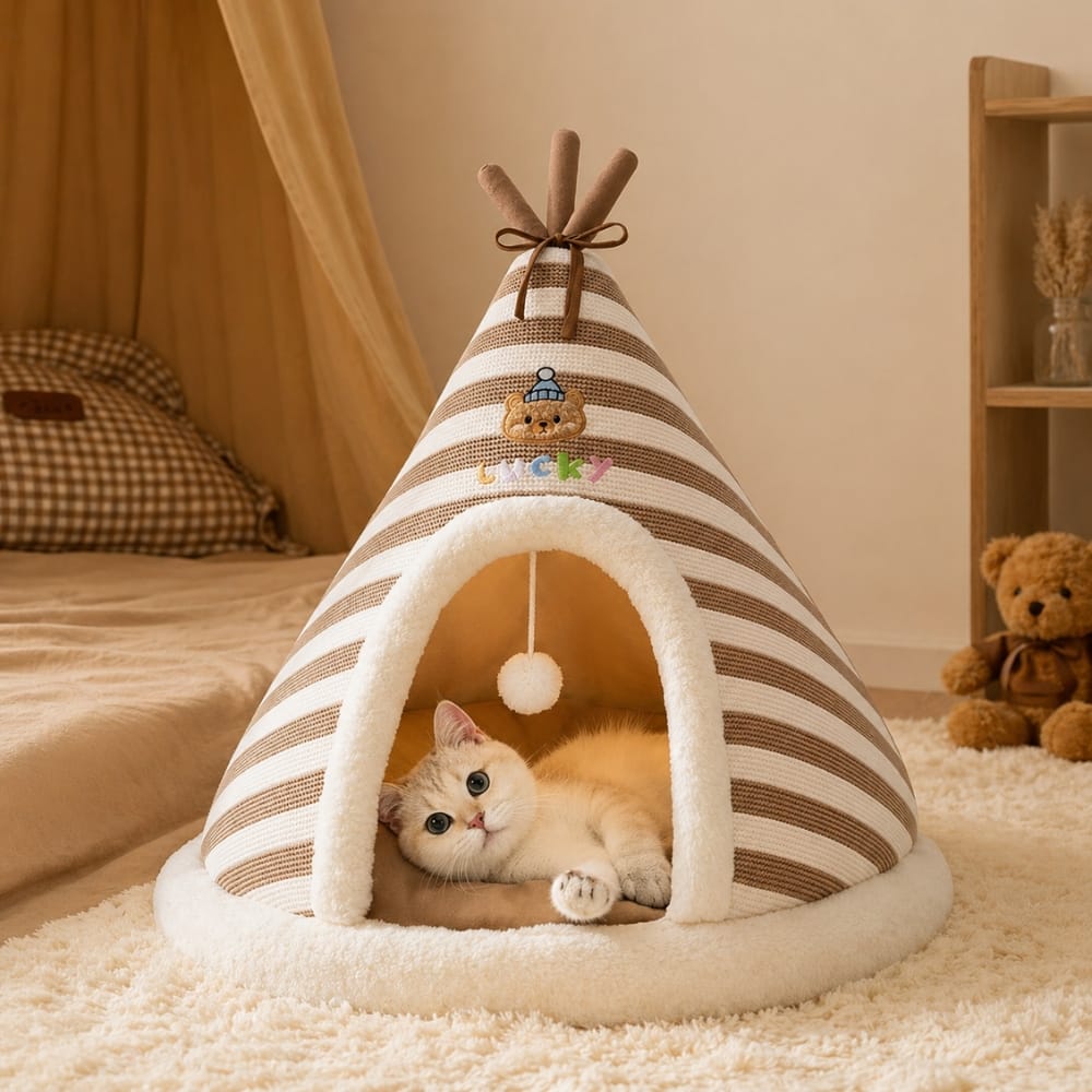 Chat Confort Niche Tipi Pour Chat Niche Tipi Pour Chat Craquez pour son cocon!
